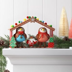 Target Featherly Friends Gingerbread House Bird Christmas Set Wondershop 4pc